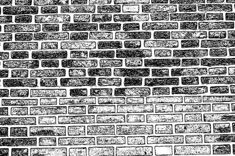 Brick wall texture background old rough masonry Stock Illustration