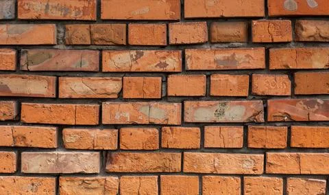 Brick wall texture background. Red color Stock Photos