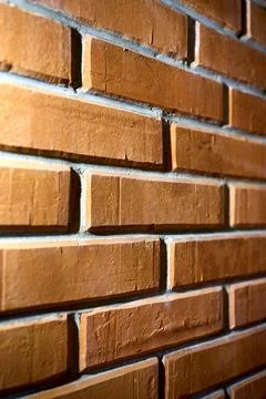 Brick wall texture background red orange bricks surface pattern stone buildin Stock Photos