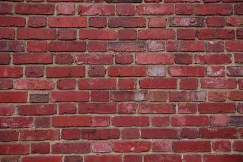Brick on wall texture. Brick in masonry facade. Brick on rustic surface. Bric Stock Photos