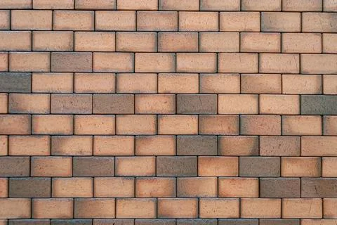 Brick wall texture, horizontal background Stock Photos