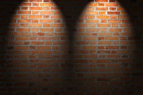 Brick wall texture with light Stock Photos