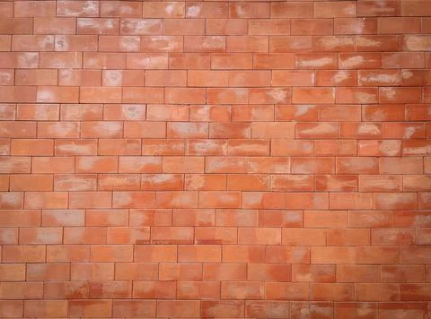 Brick wall texture, old wall with red brick background with old dirty and vin Foto stock
