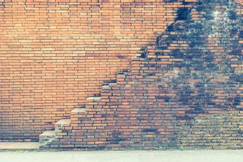 Brick wall texture or brick wall background for interior exterior design. Foto stock