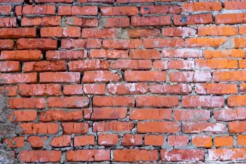 Brick wall texture partially plastered Stock-Fotos