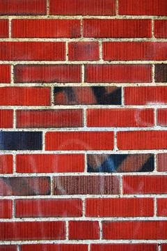 Brick wall texture pattern (red) brick wall texture pattern (red) Copyrigh... Foto stock