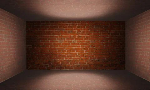 Brick wall texture room abstract background Stock Illustration