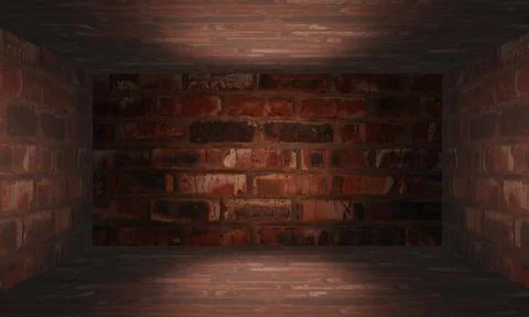 Brick wall texture room abstract background Stock Illustration