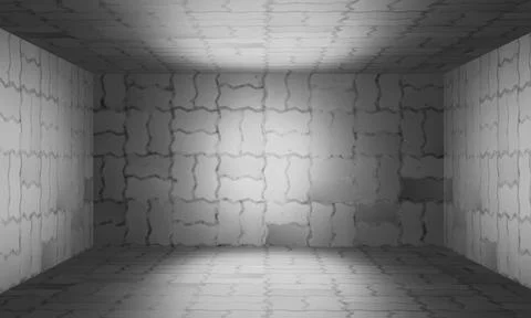 Brick wall texture room abstract background Stock Illustration