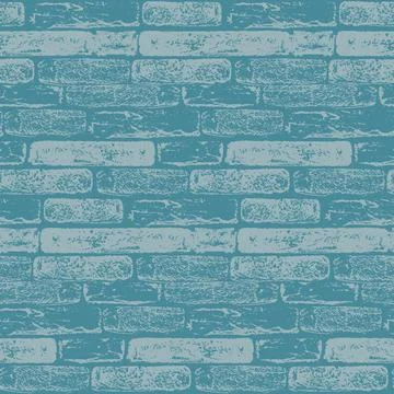 Brick wall texture seamless pattern, blue for design decoration Stock Illustration