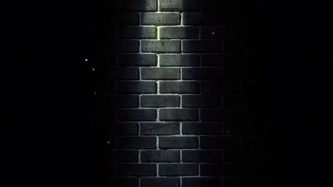 Brick Wall Texture, Spot Light Reveal for Video Intro Видео 309800886