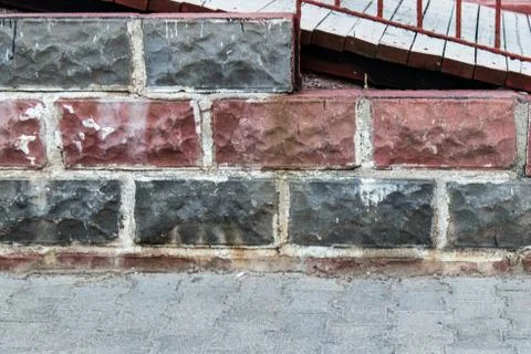 Brick wall texture - under a bridge Stock Photos