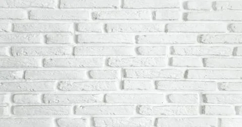 Brick wall texture. White brick wall background. White brick wall for interio Stock Photos