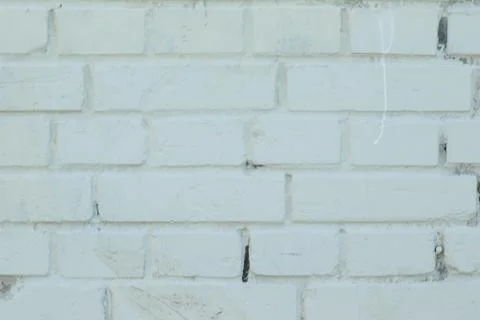 Brick wall texture with white paint background copy space 写真素材