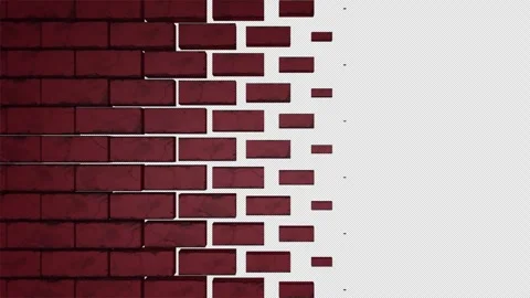 Brick wall transition from left to right Stock Footage 305408245