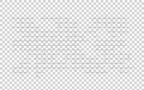 Brick wall transparent template, texture isolated. Seam pattern. Png Stock Illustration