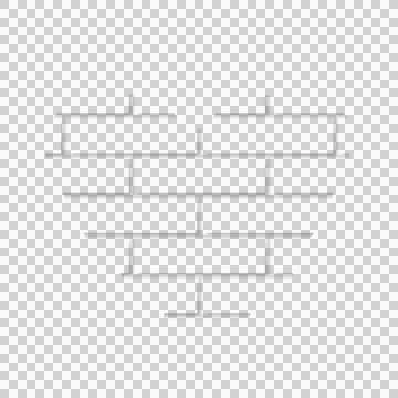 Brick wall transparent template, texture isolated. Seam pattern. Png Stock Illustration