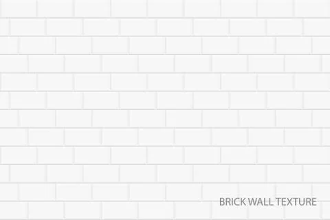 Brick wall vector background - seamless white texture. Geometric design Иллюстрация