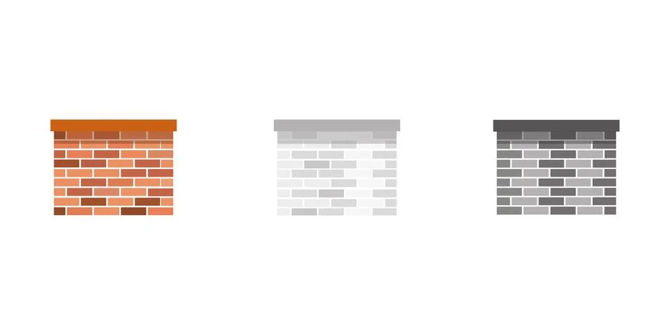 Brick wall vector. brick pattern. brick wall on white background. Stock Illustration