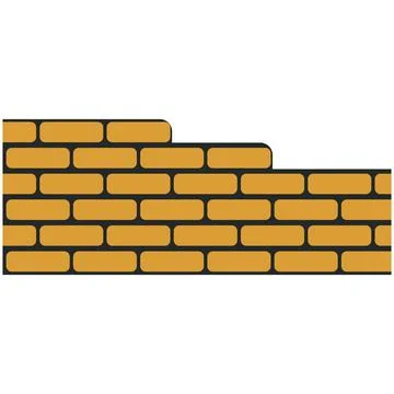 Brick wall vector, building construction and masonry Ilustración de archivo