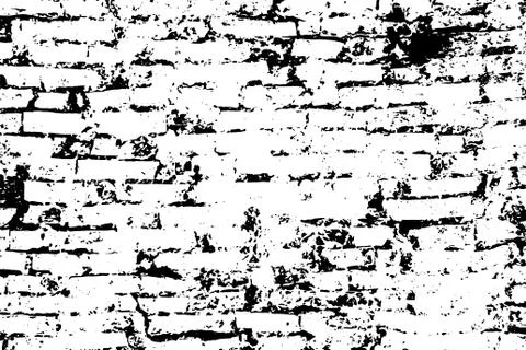 Brick wall vector texture overlay Stock Illustration