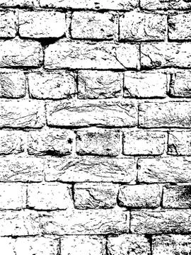 Brick wall vintage vector texture overlay Stock Illustration
