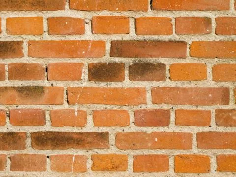 Brick wall weathered closeup Foto stock