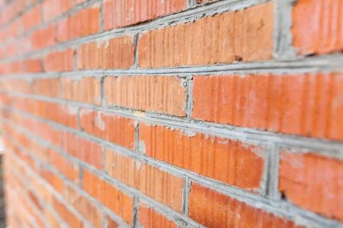 A brick wall with a white border Stock Photos