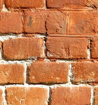 A brick wall with a white border Stock Photos