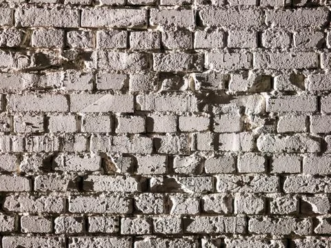 Brick wall white pattern Foto stock