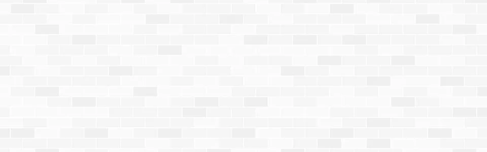 Brick wall. White rectangle tiles. Wide wall with grey bricks. Interior design Stock Illustration