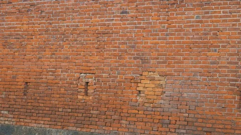 Brick wall with a window Stock Footage 107743017