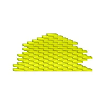 Brick wall in yellow design Stock Illustration