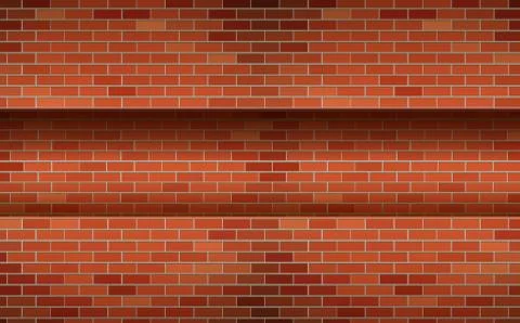 Brick walls on the brick wall background Stock Illustration