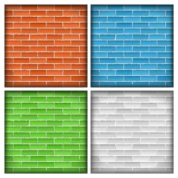 Brick Walls Stock Illustration