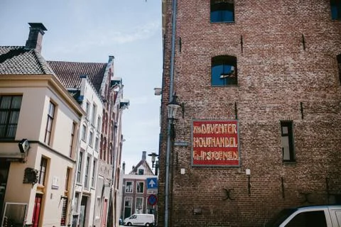 Brick walls with inscriptions Stock Photos