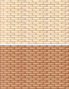 Brick walls in two shades of brown Ilustración de archivo