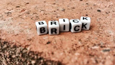 Brick white letters Stock Photos