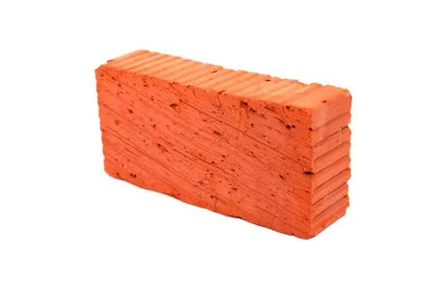 Brick on white Stock Photos