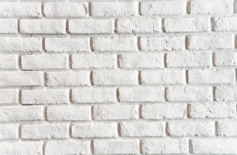 Brick white wall Stock Photos