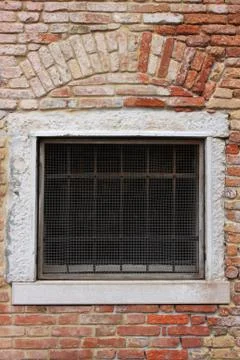 Brick window Stock Photos