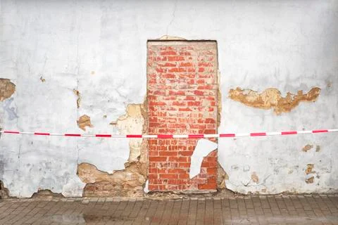 Bricked up door Stock Photos