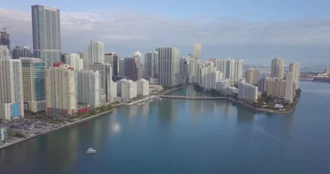 Brickell area in downtown Miami Stock Footage 150745883