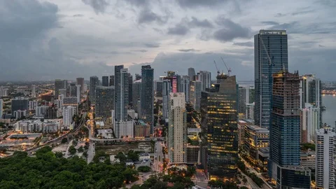 Brickell Day to Night Timlapse Stock-Footage 81307347