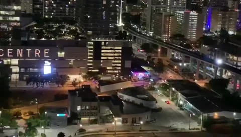 Brickell, Miami, Florida USA at Night Stock Footage 162114476