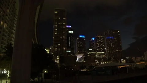 Brickell Miami River Open bridge Stock Footage 131867826