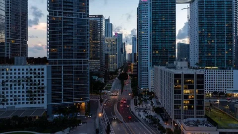 Brickell Miami Timelapse Stock-Footage 81373207