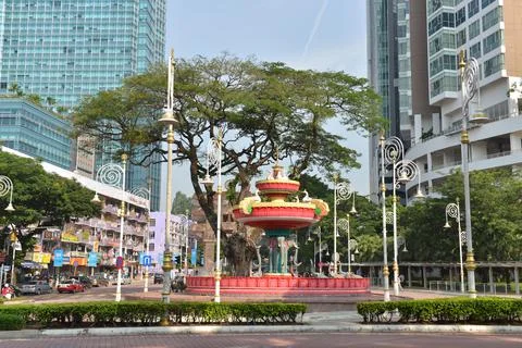 Brickfields district and Torana Gate at Little India in Kuala Lumpur Stock Photos