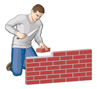 Bricklayer Stock Illustration