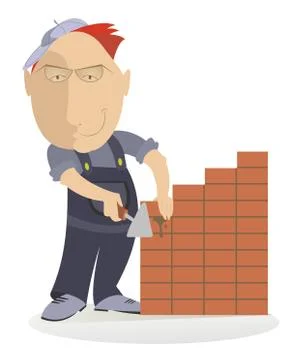 Bricklayer Stock Illustration